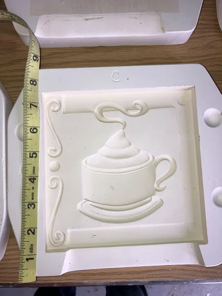 Clay Magic 1842 Cappuccino Tile Ceramic Casting Mold lot#HR