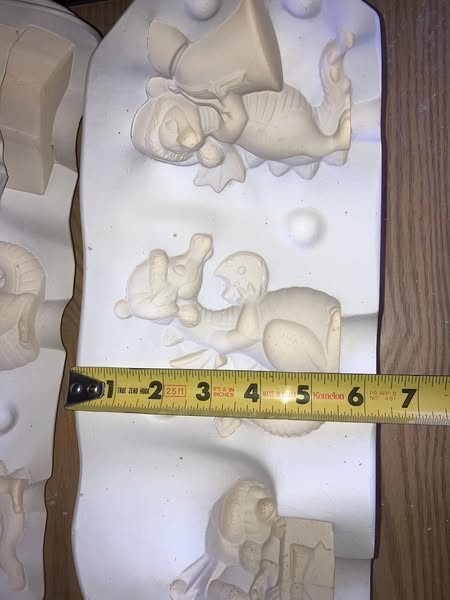 Clay Magic 1815 Three Dragons Orns Ceramic Casting Mold lot#KC