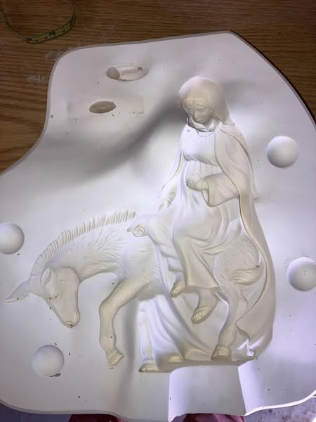 Kimple 2581 Mary on Donkey Lot CK Ceramic Casting Mold