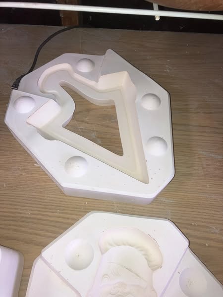 White Horse Pizza Plate Ceramic Casting Mold lotEB