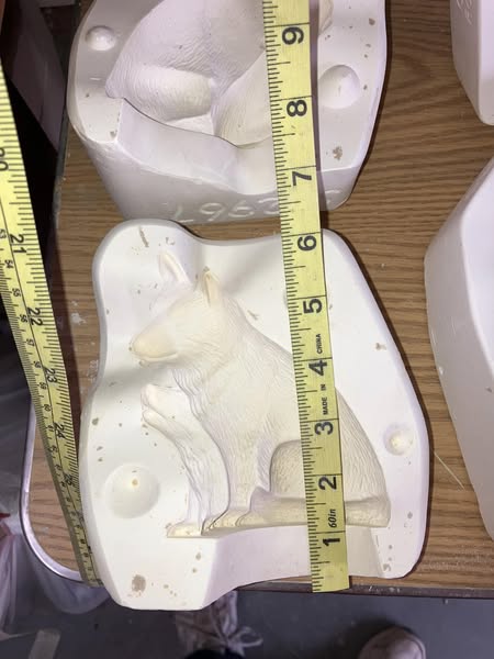 Scioto 2967 Nurturing Wolves Ceramic Casting Mold lot#IE