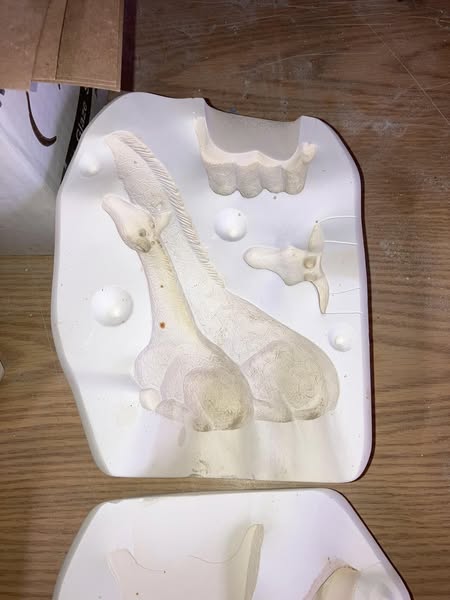 Scioto 2964 Nurturing Giraffes Ceramic Casting Mold lot# EI
