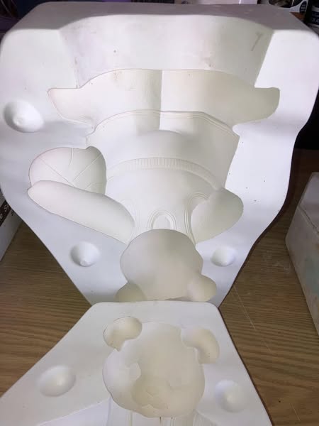 Clay Magic 1755 Basketball Bear Ceramic Casting Mold lot# CN
