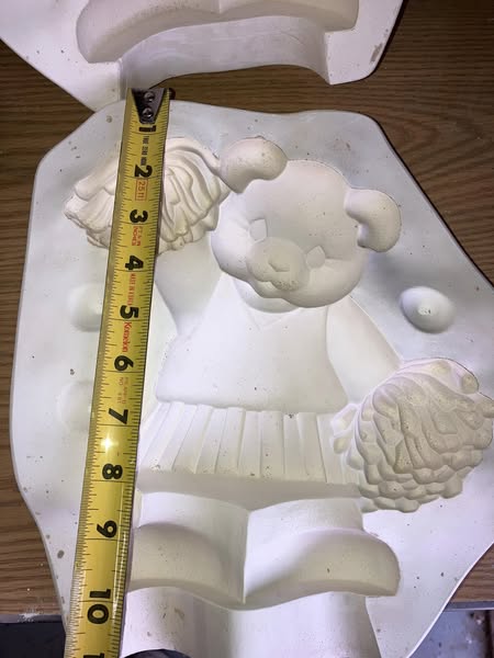 Clay Magic1756 Bear Cheerleader Ceramic Casting Mold lot# IM