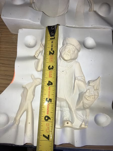 Gare 1442 Santa ringing bell with deer lot# KV Ceramic Casting Mold FREE SHIPPING