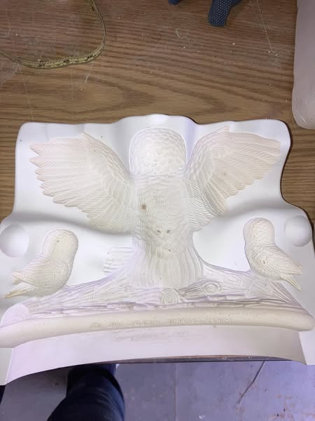 Mikes 320 Owl Family Ceramic Casting Mold lot# EE