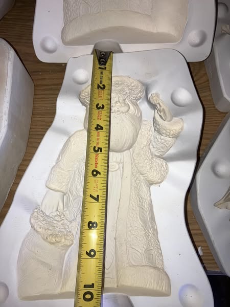 Gare 3568 Wildflower Santa Ceramic Casting Mold lot#KI