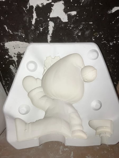 Donas D815 Sweet Tot Girl Waving Christmas Ceramic Casting Mold lot# Tb2