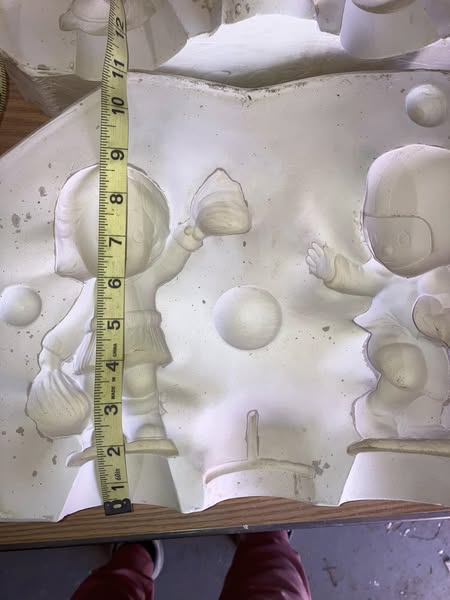 Duncan 26B Sweet Pretenders Football Kids Ceramic Casting Mold lot# CO
