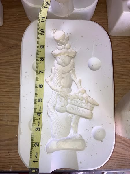 Kimple 2696 Oak Knob Snowman Ceramic Casting Mold lot# CM
