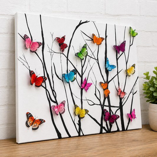 August 4th Tuesday @ 1pm Butterfly Dancing Canvas DIY Class