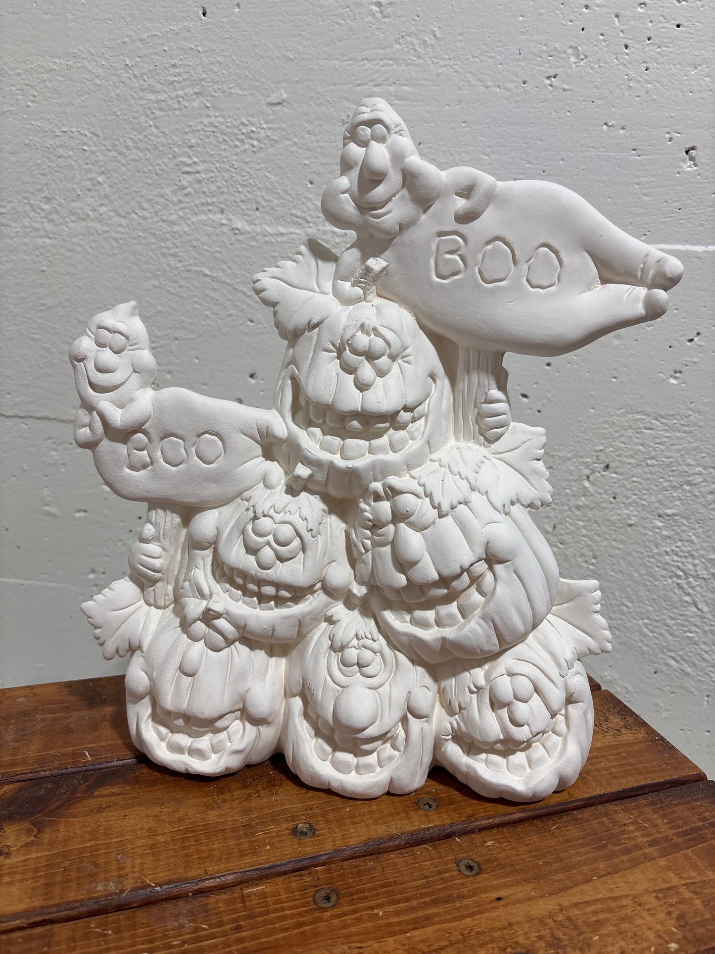 Pumpkin and ghost stack ready to paint Ceramics