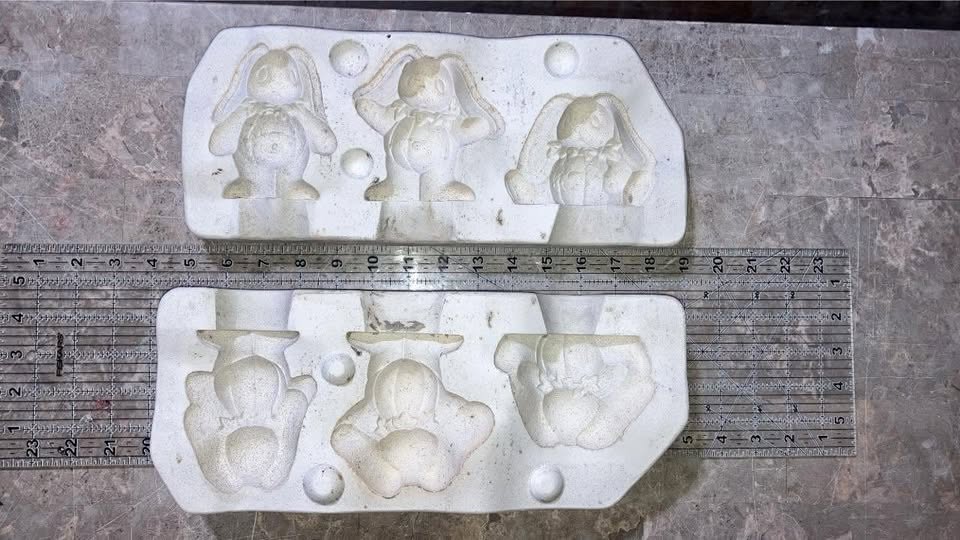 Three pumpkin belly bunnies Clay magic 959 Ceramic Slip Casting Mold