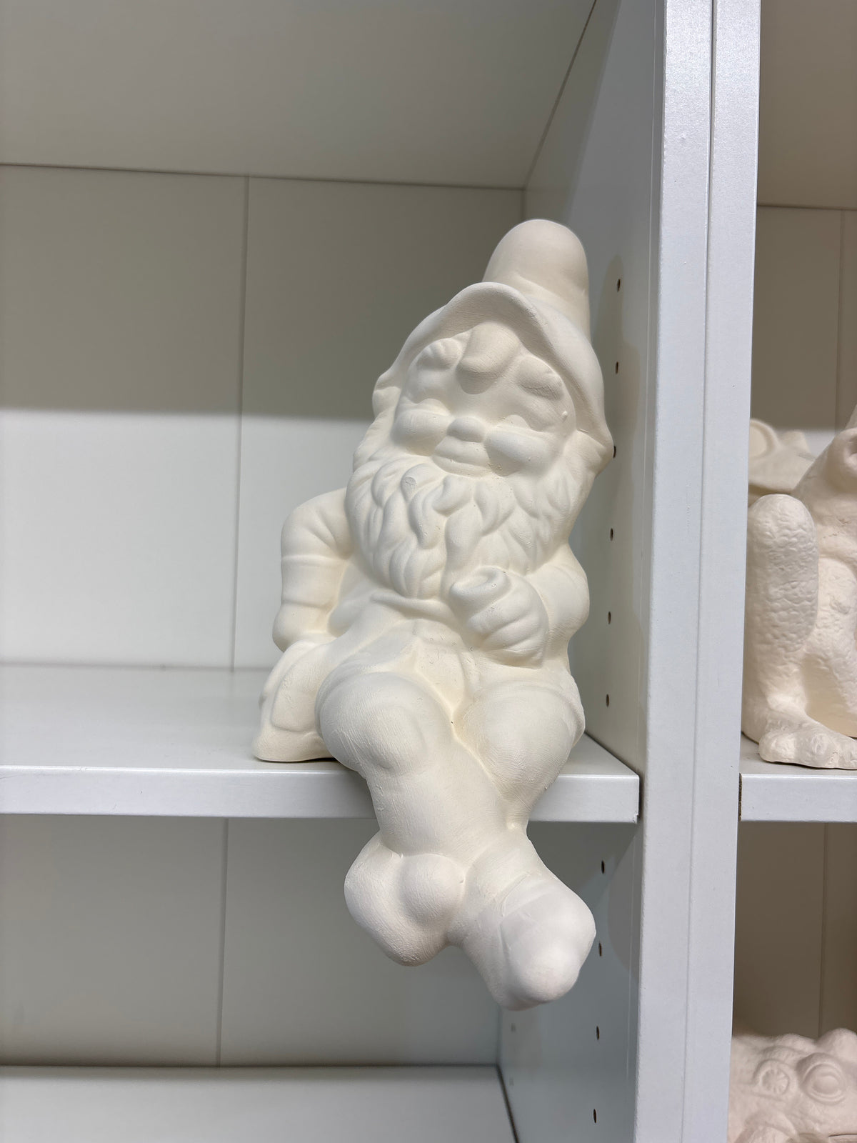 Shelf sitting gnome ready to paint Ceramics
