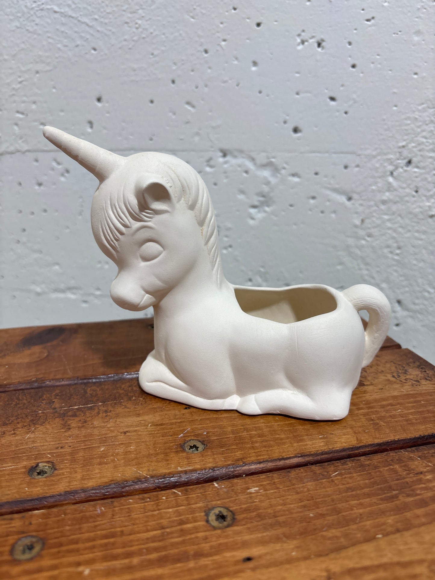 Unicorn planter ready to paint Ceramics