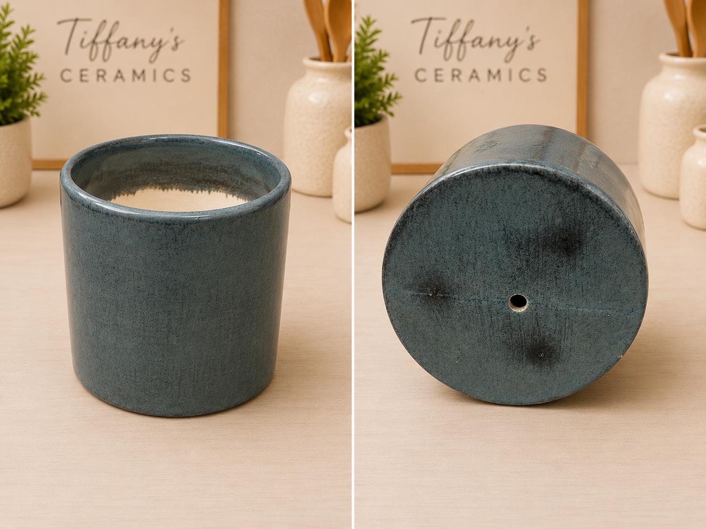 Small planter hand casted Ceramics