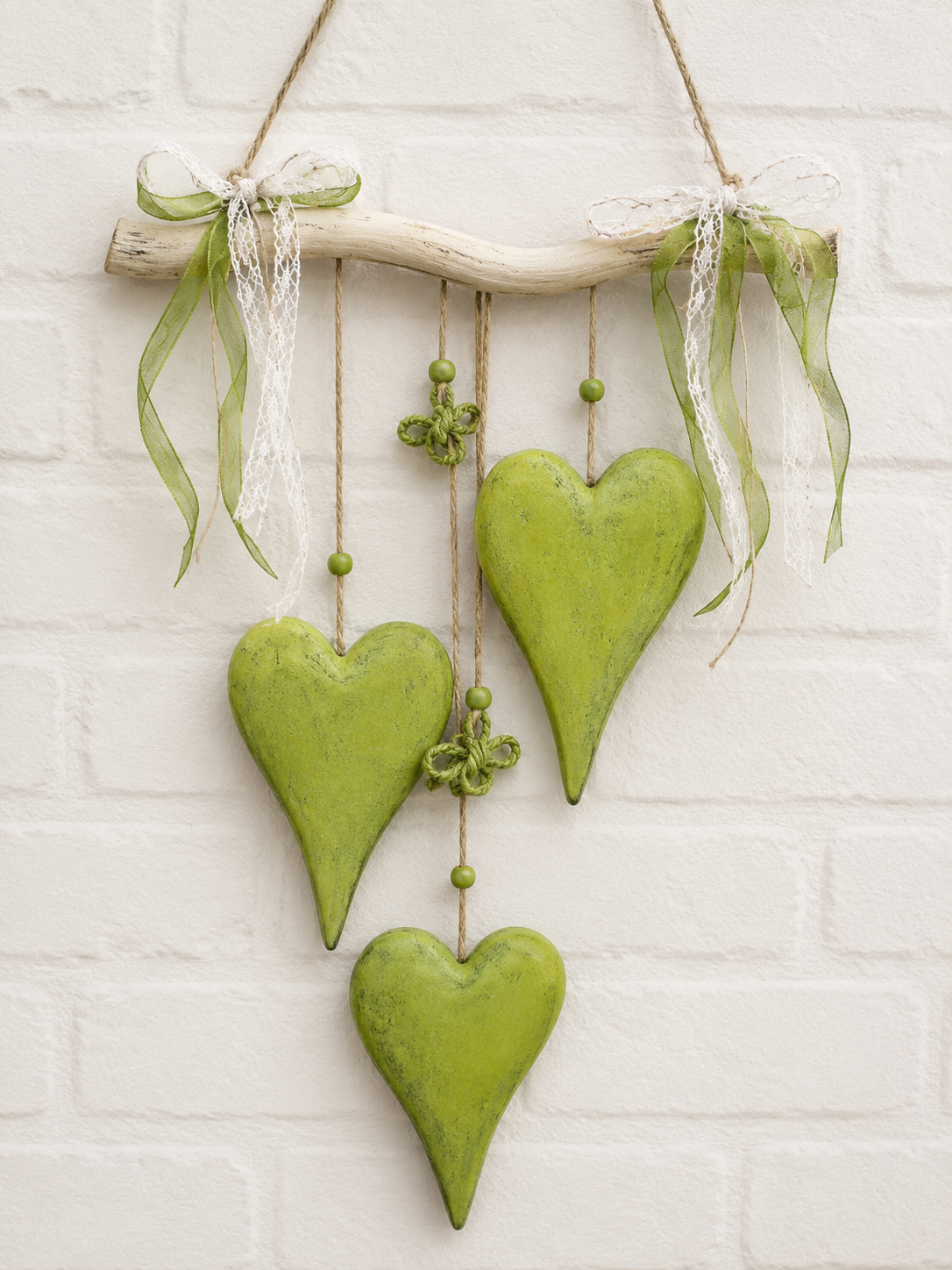 2/4 Hanging Hearts Pottery