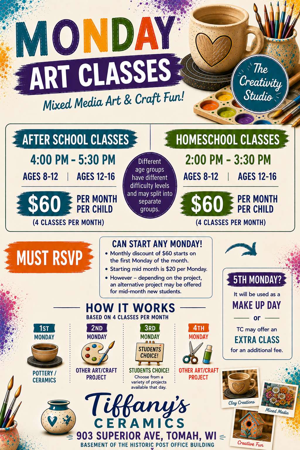 Monday Art Classes