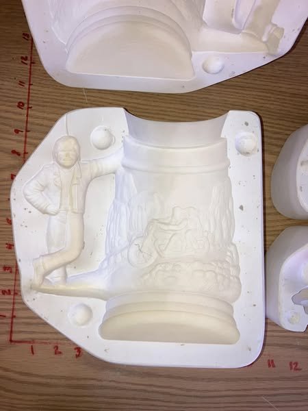 Two piece biker/Harley stein Ceramic Slip Casting Maker: Hershey’s 332