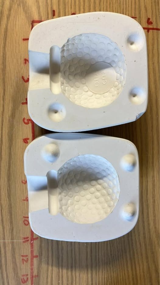 ⛳ Golf Ball Clock 🏷️ #C-2456 (T) 🎨 Ceramic Slip Casting Mold