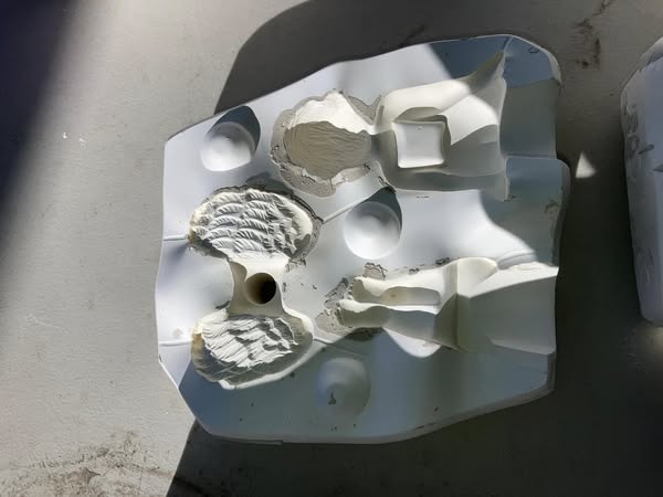 Sitting Cherub Scioto 1784 lot#C18 Ceramic Casting Mold