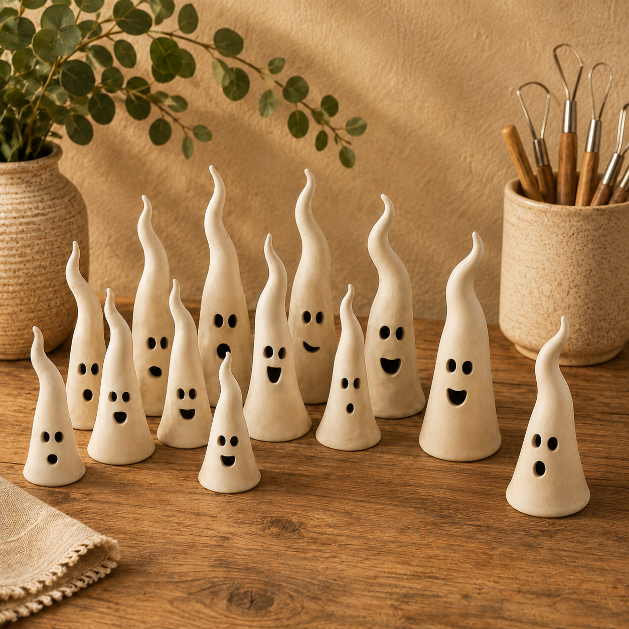 October 9th @ 1pm Kids Ghost Pottery Class