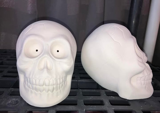 Skull / Light able Ready to Paint Ceramics