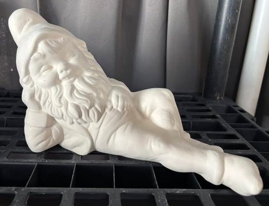 Lounging Gnome Ready to Paint Ceramics