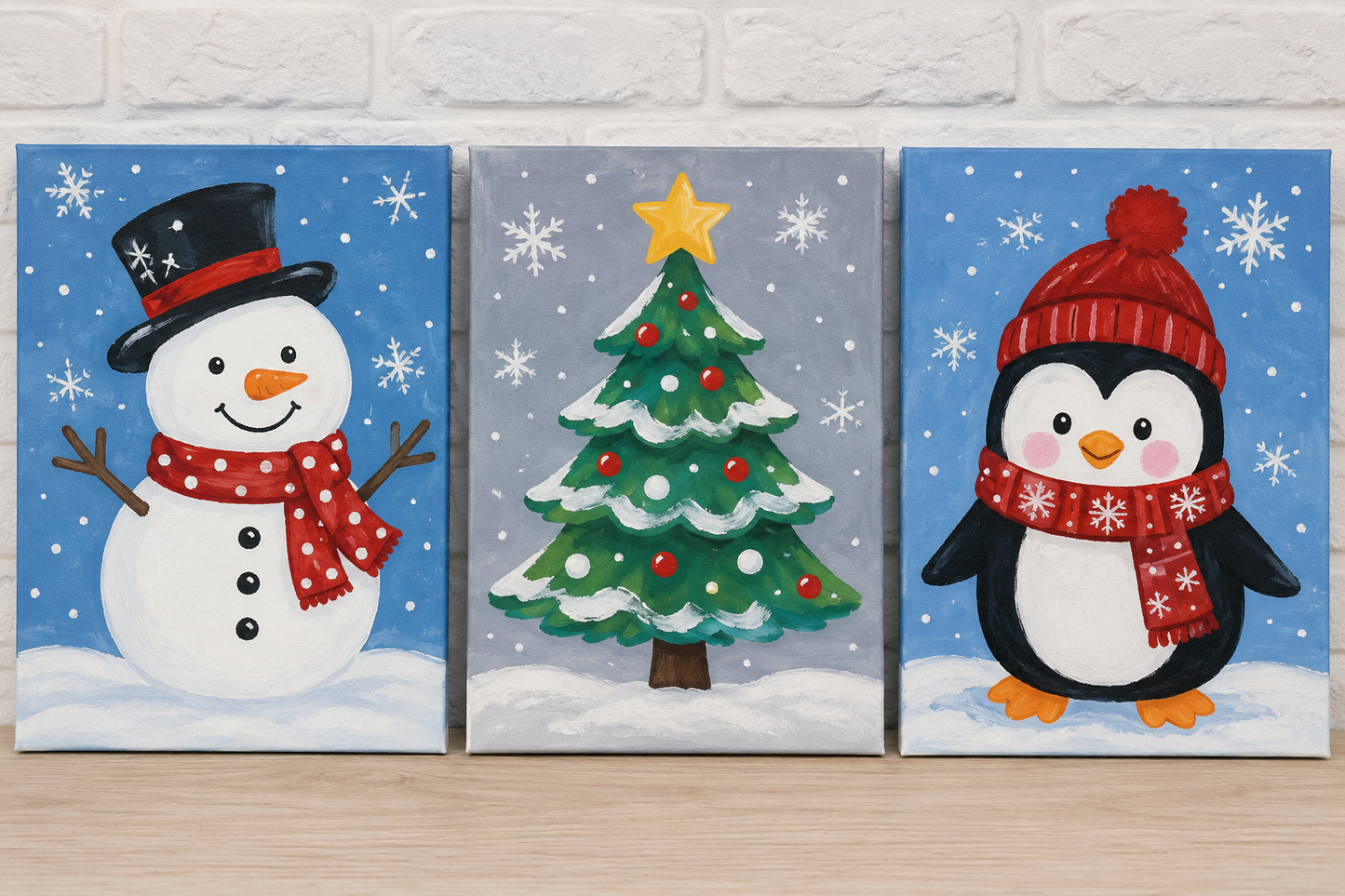December 11th Friday @ 1pm Kids Christmas Canvas Painting Class