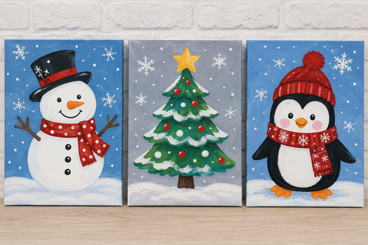 December 11th Friday @ 1pm Kids Christmas Canvas Painting Class