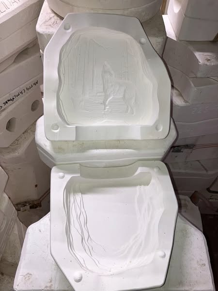 Wolf Garden Stone Kimple K3F lot#6A Ceramic Casting Mold
