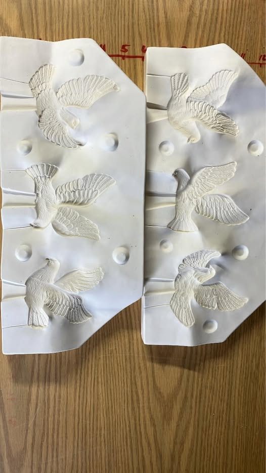 🎄🕊️ Dove Christmas Tree Ornament 🏷️ New Horizons #519 (T) 🎨 Ceramic Slip Casting Mold