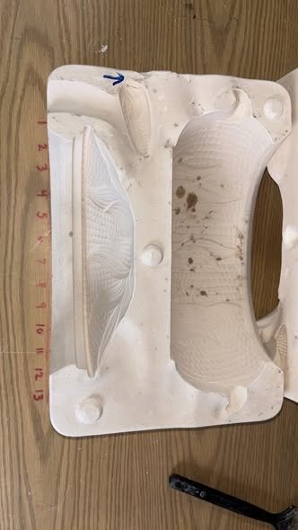 Corn casserole dish with lid Maker: Duncan 30 : Ceramic Slip Casting Plaster Mold