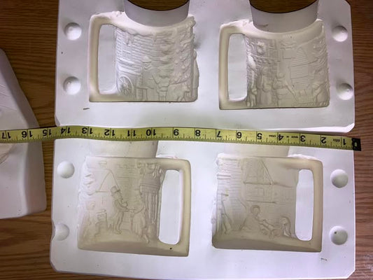 Boothe 833 Christmas Village Stacking Mugs lot# Nb5 Ceramic Casting Mold FREE SHIPPING
