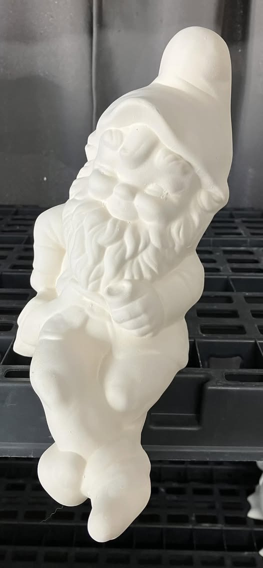 Shelf sitting Gnome Ready to Paint Ceramics