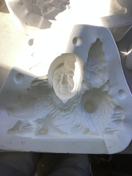 Wolf Spirit Native American  Kimple 2220 lot#C13 Ceramic Casting Mold