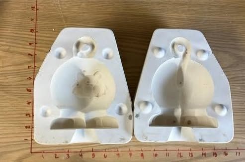 Large Round Kitty Ceramic Slip Casting Mold Maker: Clay Magic 2403
