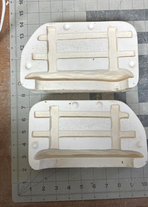 Fence  Teddy Bear Molds 181 (Lot#47) Ceramic Casting Mold