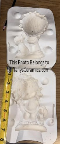 Kid with Puppy Zavori Molds 228 lotT165 Ceramic Casting Mold
