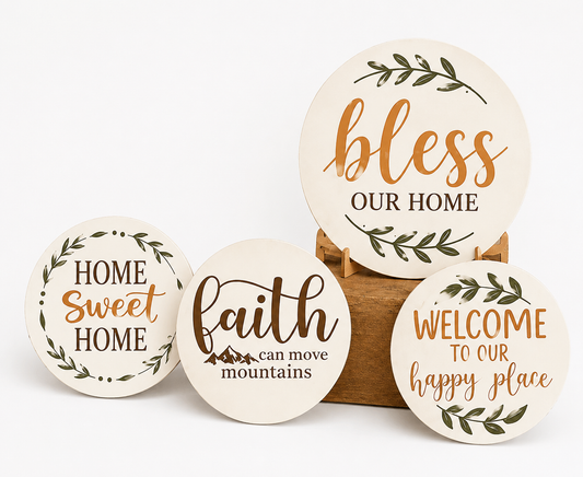August 6th @ 4pm 12" Round Wood Sign Painting