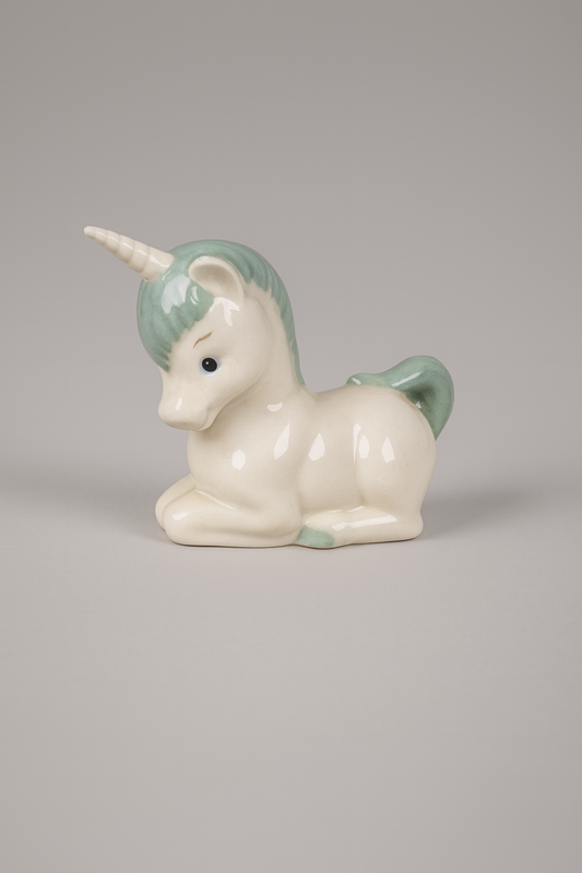 🦄 Blue Unicorn Glaze-Finished & Kiln-Fired