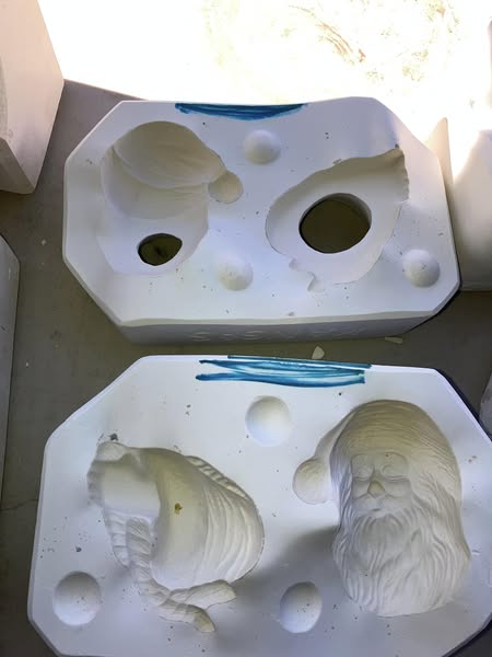 Santa add on for 101 Kansas 102 lot#C8 Ceramic Casting Mold