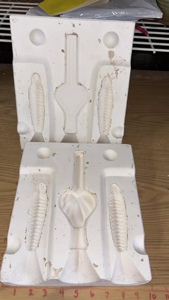 Large Grandfather Grandmother Clock Attachments Ceramic Slip Casting Plaster Mold