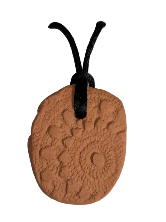 (1) Bare Kiln Fired Clay Pendant