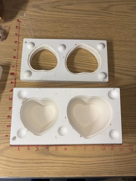 Heart bowls Booth 500 Ceramic Slip Casting Mold