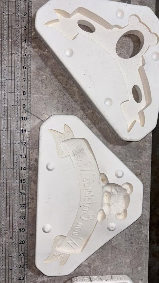Warm Christmas Wishes Dona 1498 Ceramic Slip Casting Plaster Mold