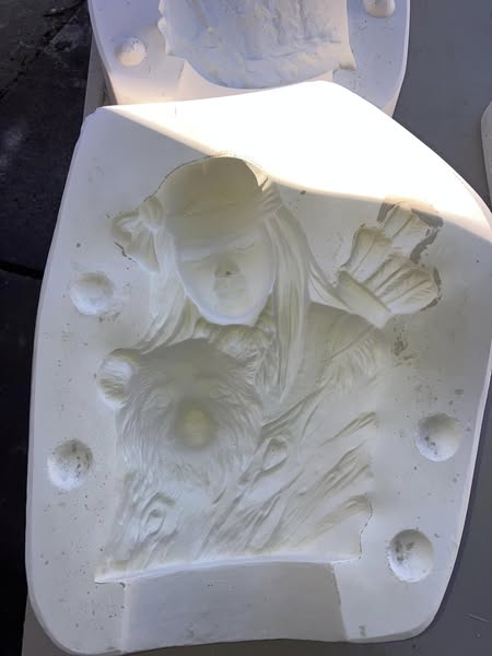 Native American with Bear Kimple 2252 lot#C20 Ceramic Casting Mold