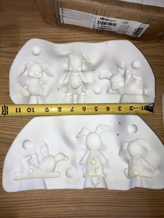 Stuffed Bunnies  Kimple 970 TR Ceramic Casting Mold FREE SHIPPING