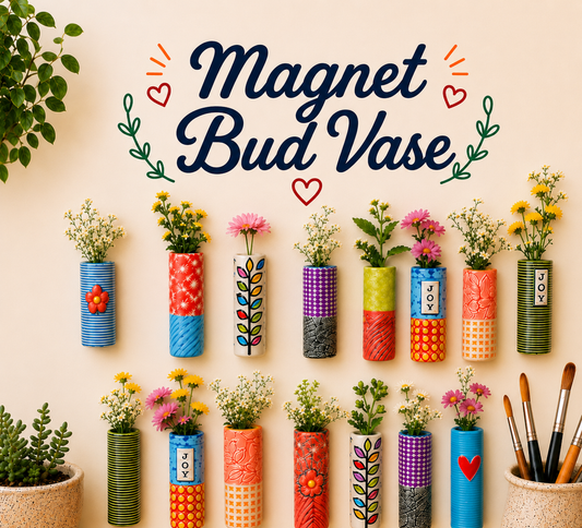 13th of July Monday - Magnetic Bud Vase - D.I.Y. Pottery