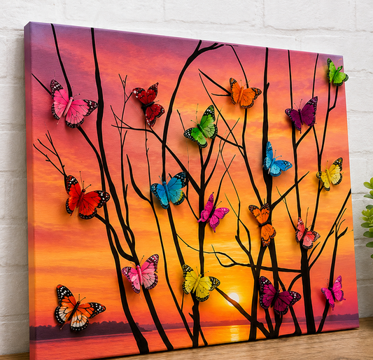 August 4th Tuesday @ 1pm Butterfly Dancing Canvas DIY Class